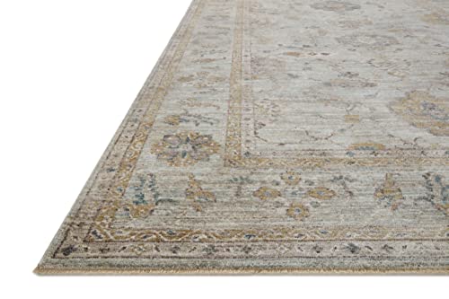 Loloi Magnolia Home by Joanna Gaines Millie Collection MIE-02 Sky/Gold 7'-10" x 10', .25" Pile Height, Area Rug