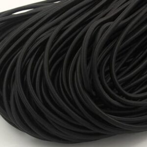 LIUSM 1/8-Inch (3mm) 10 Yards Black Heavy Stretch Round String Elastic Cord for DIY Crafting Sewing