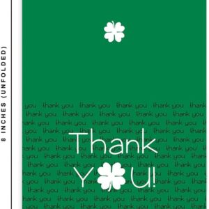 Red Door Inspirations Green Thank You Cards Perfect for St. Patrick's Day Thank You Cards or 4H Thank You Cards. Pack of 10 cards and 10 envelopes (Thank You Cards Green)