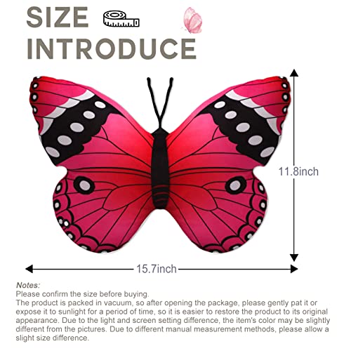 CHELEI2019 15.7" Butterfly Pillow Pink Butterfly Stuffed Animal Plush Toy Decor Gift for Kids