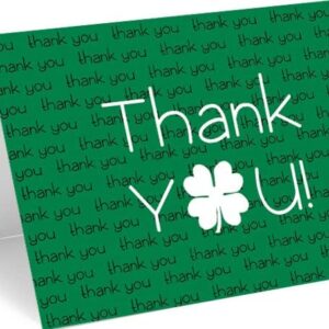 Red Door Inspirations Green Thank You Cards Perfect for St. Patrick's Day Thank You Cards or 4H Thank You Cards. Pack of 10 cards and 10 envelopes (Thank You Cards Green)