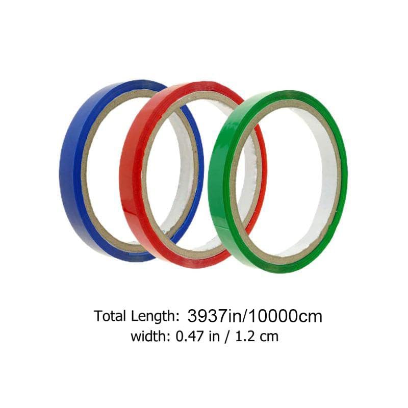 18Pcs PVC Bag Sealing Tape - Basic Collection - Poly Bag Sealing Tape 3 Color - 3/8 inch x 110 yds. (Pack of 6) - Ideal for Packaging and Sealing Meat, Gifts, or Ice Bags