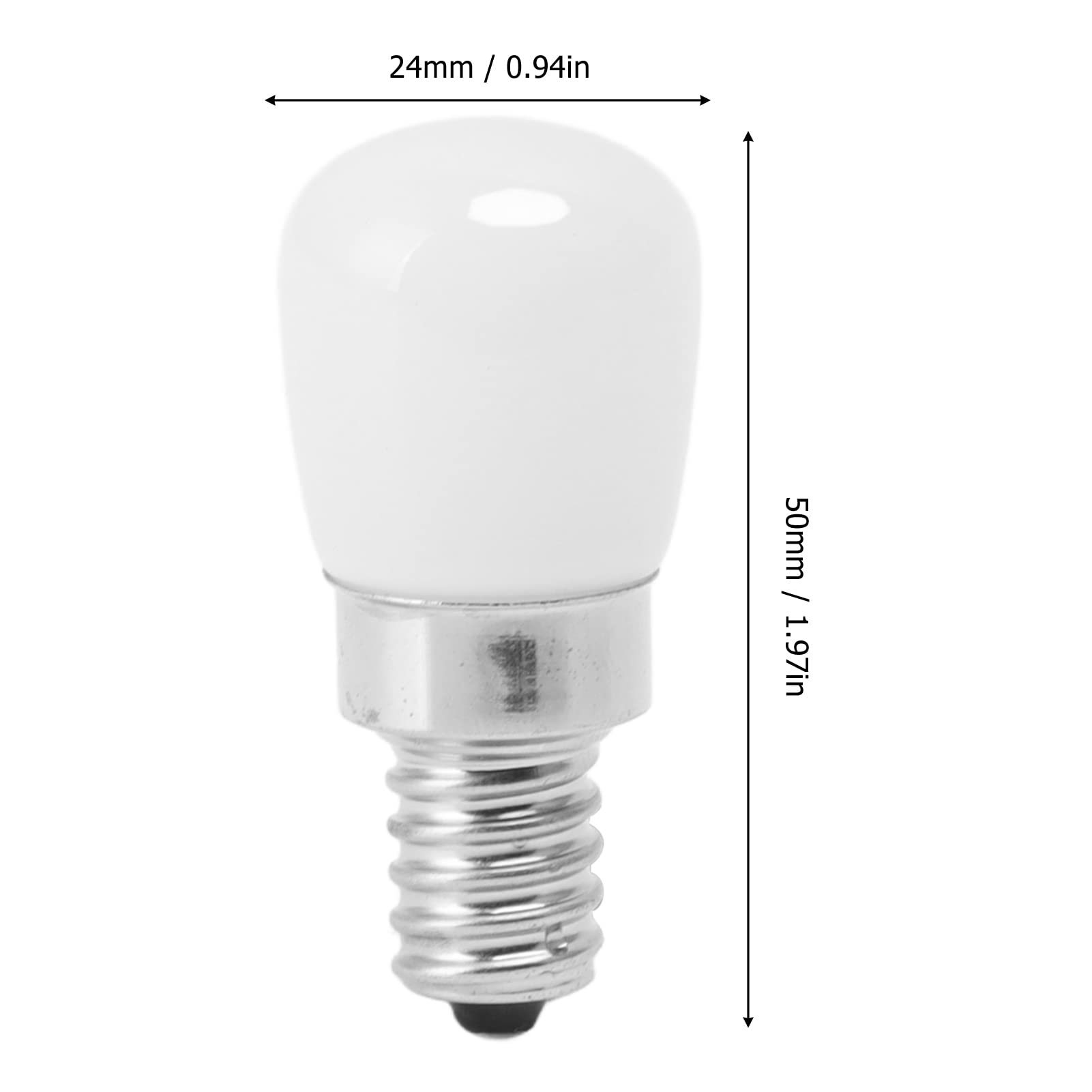 Refrigerator Lamp Bulb, LED Refrigerator Bulb 120V Zero Heat Output NonStrobe Light EcoFriendly Energy Saving for Freezer (White Light)