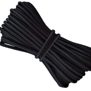 LIUSM 1/8-Inch (3mm) 10 Yards Black Heavy Stretch Round String Elastic Cord for DIY Crafting Sewing