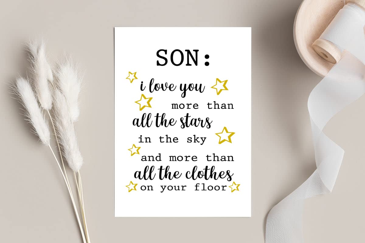 Emily gift Card For Son -Funny Card For Son -Son's Birthday Card -Teenage Son -Recycled Son Card -Joke Card For Son - Son Card -Eco Friendly Card