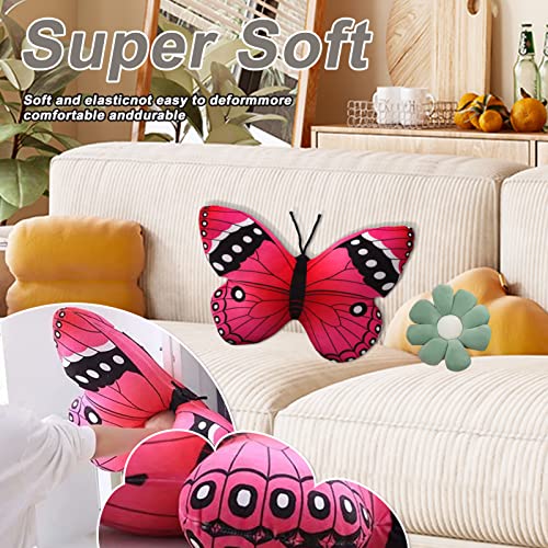 CHELEI2019 15.7" Butterfly Pillow Pink Butterfly Stuffed Animal Plush Toy Decor Gift for Kids