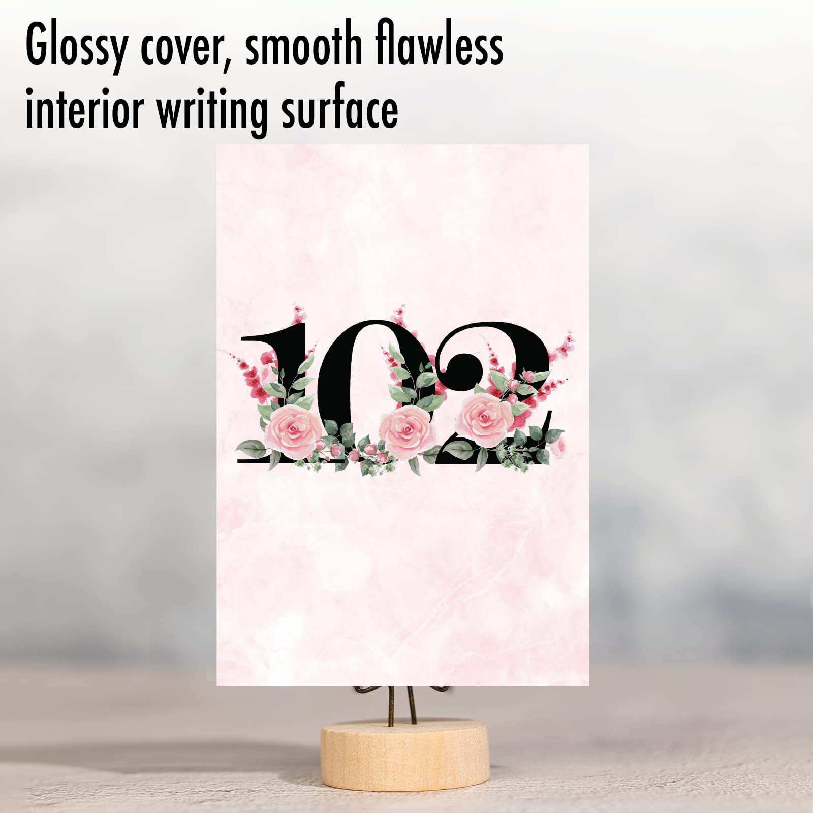 NobleWorks - 102th Milestone Birthday Greeting Card with 5 x 7 Inch Envelope (1 Card) Floral Age 102 C8268MBG