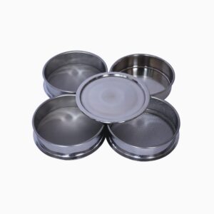 3 Pcs Lab Sieves，6 Inch Diameter Test Sifter with Tray and lid