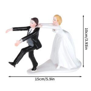 Wedding Cake Toppers, Resin Bride and Groom Figurine, Couple Romantic Funny Cake Decoration