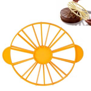 Fdit Cake Portion Marker Plastic Round Cake and Pie Slicer Marker 10/12 Piece Cake Marker Equal Portion Divider for DIY Cooking Cake Dividing (Yellow 126g/4.4oz)280))