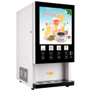 gusohapy 4 Flavors, 4 Cold Drinks And 4 Hot Drinks, Filtered Water Commercial Instant Coffee Milk Tea Machine Commercial Beverage Dispenser Self Cleaning and parts