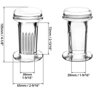 QWORK Coplin Staining Jar, 4 Pack 5 Slide Capacity 60 ml Glass Staining Tank