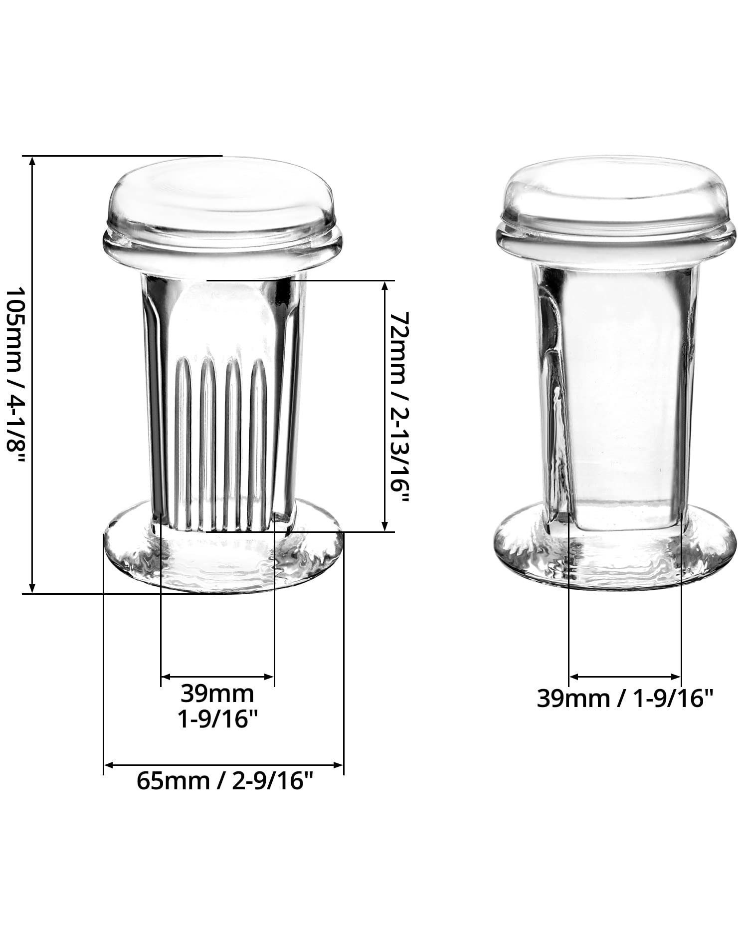 QWORK Coplin Staining Jar, 4 Pack 5 Slide Capacity 60 ml Glass Staining Tank