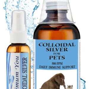 Optimum You Colloidal Silver Liquid for Pets, Dogs, Cats | 500 ppm, Extra Strength (8 oz) | Spray & Drops | Hot Spot & Itch Relief | Wound Care | Immune Support