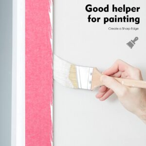 KIWIHUB Pink Painter's Tape,1" x 60 Yards - 14 Day Easy Removal Decorative Masking Tape for Painting,Labeling,DIY Crafting,Decoration and School Projects