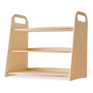 Goodevas Wooden Toy Storage Shelves & Book Shelf for Toddlers - Wood Toys Organizer Storage for Boys & Girls - Montessori Storage Shelf for Toddlers Room Made in Ukraine