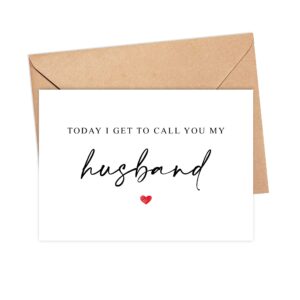 Emily gift Today I Get To Call You My Husband - Husband Vow Card - Husband Wedding Day Card - To My Husband Card