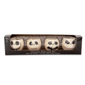 Disney The Nightmare Before Christmas Jack Skellington Faces 3-Ounce Mini Shot Glass Cups, Set of 4