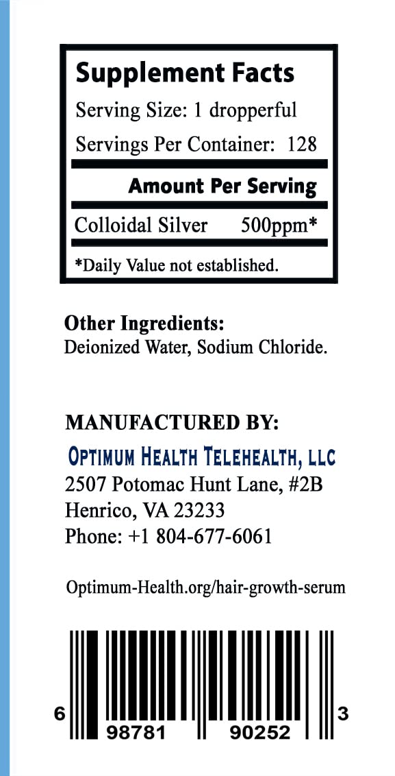 Optimum You Colloidal Silver Liquid for Pets, Dogs, Cats | 500 ppm, Extra Strength (8 oz) | Spray & Drops | Hot Spot & Itch Relief | Wound Care | Immune Support