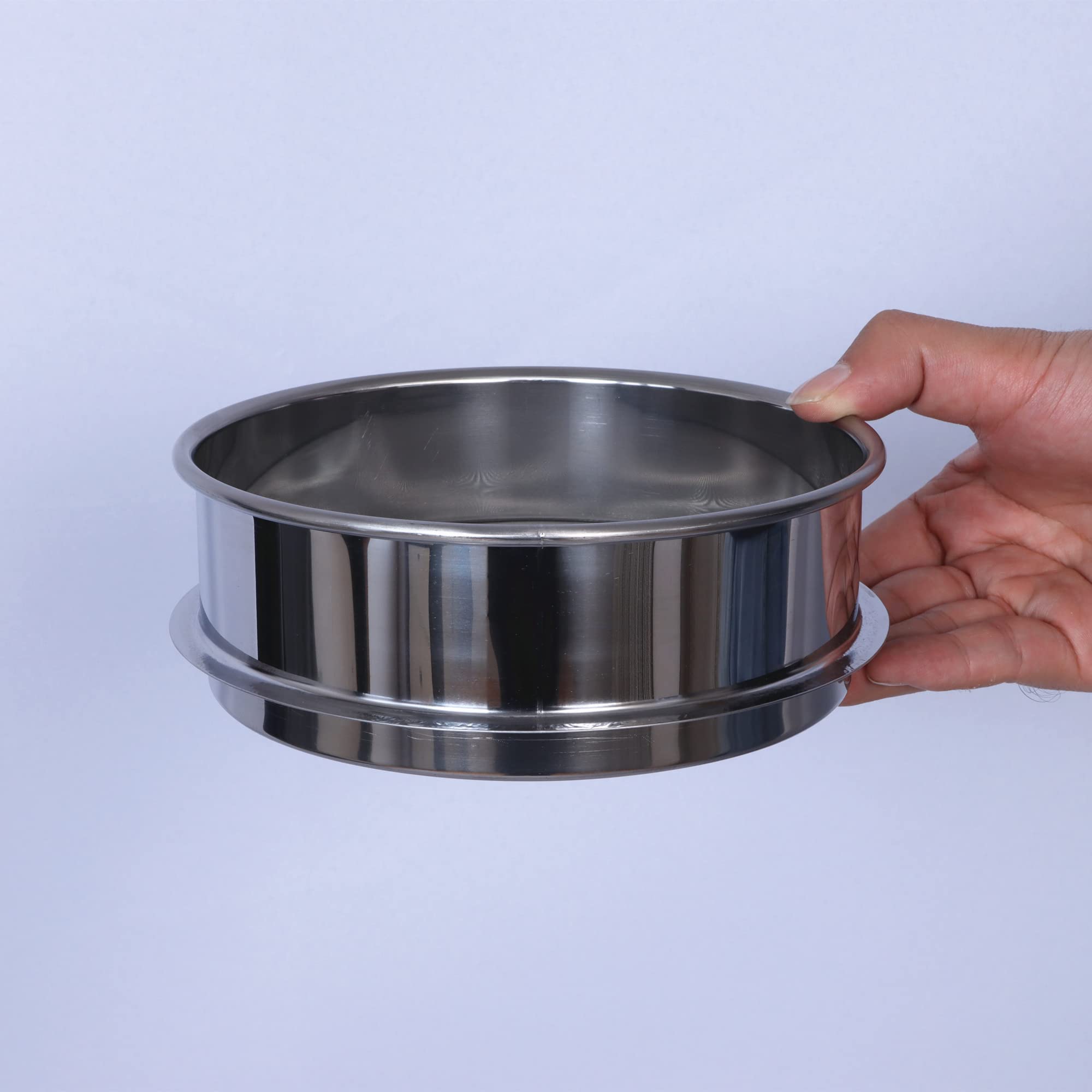 3 Pcs Lab Sieves，6 Inch Diameter Test Sifter with Tray and lid