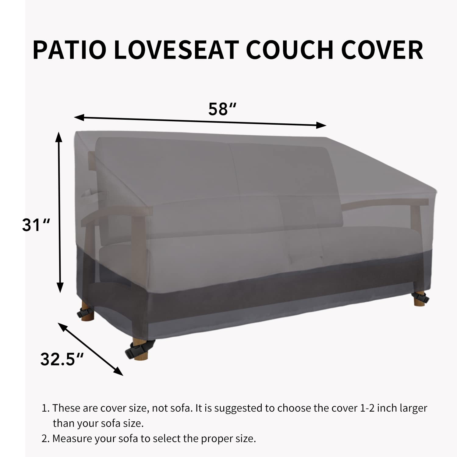 Easy-Going Patio Loveseat Cover Bundles Coffee Table Cover