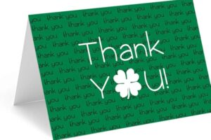 red door inspirations green thank you cards perfect for st. patrick's day thank you cards or 4h thank you cards. pack of 10 cards and 10 envelopes (thank you cards green)