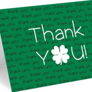 Red Door Inspirations Green Thank You Cards Perfect for St. Patrick's Day Thank You Cards or 4H Thank You Cards. Pack of 10 cards and 10 envelopes (Thank You Cards Green)