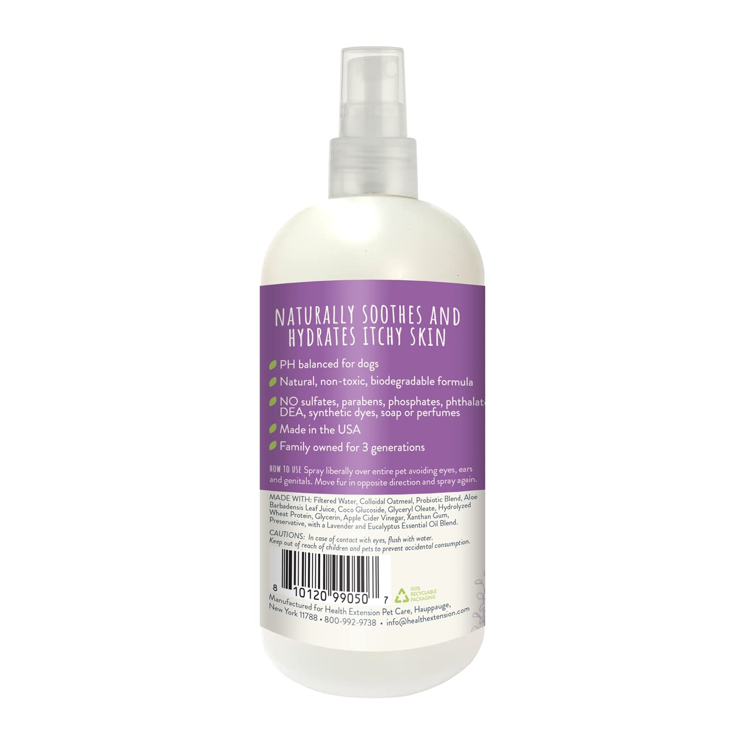 Ari Probiotic Deodorizer Spray for Dogs (8 oz) – Lavender & Eucalyptus Scent – pH-Balanced, Long-Lasting Freshness, Sulfate-Free, Gentle for All Breeds