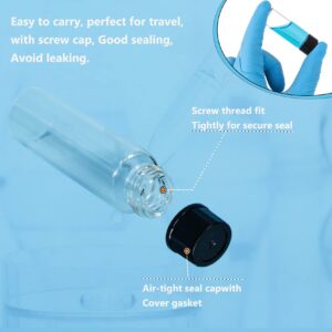 PEKYBIO Clear Glass Sample Vial, Liquid Sampling Sample Glass Bottle, 12 ml Capacity, Storage Glass Vial 19 mm.I.D.* 65 mm, 15-425 Thread Black Closed Top Screw Cap,PE Liner, Pack of 100