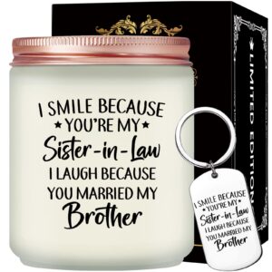 maybeone sister in law christmas gifts - birthday valentines day mothers day wedding gifts for sister in law - scented candle gifts for future sister in law