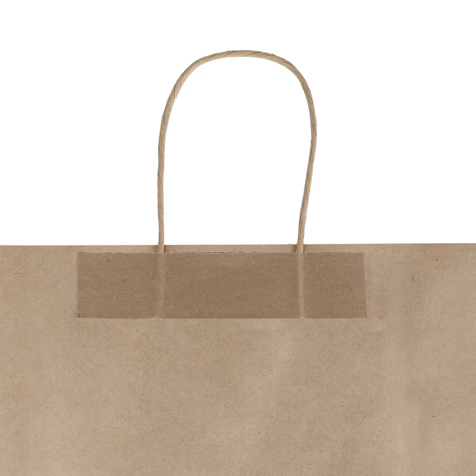 bagmad 50 Pack 8x4.75x10 inch Strurdy Plain Medium Paper Bags with Handles Bulk, Brown Kraft Bags, Grocery Shopping Retail Bags, Birthday Party Favors Wedding Thank You Bags Sacks (50 Count)