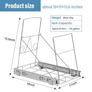 facertuey Pull Out Trash Can Under Cabinet,Cabinet Trash Can Roll-Out Sliding Rack,Adjustable Slide Out Shelf for Waste Can Under Kitchen Sink,Trash Can Not Included