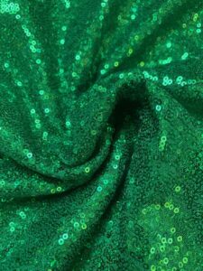 green sequin fabric by the yard, glitter sequin mesh