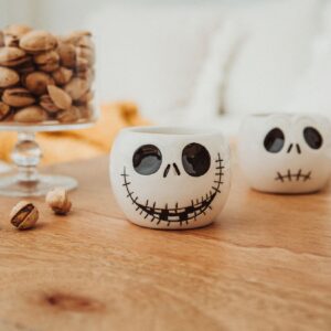 Disney The Nightmare Before Christmas Jack Skellington Faces 3-Ounce Mini Shot Glass Cups, Set of 4