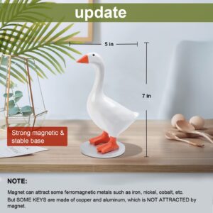 Jareo Magnetic Goose Key Holder Cute Home Decor Kawaii Room Office Table Desk Aesthetic Funny Bedroom Housewarming Gift 1PCS