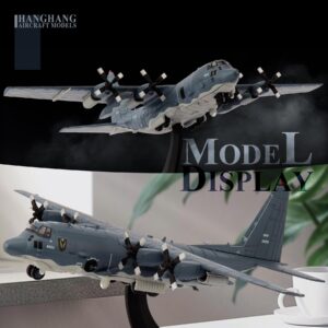 HangHang 1/200 AC-130U Fighter Jet Model Metal Aircraft Model Military Airplane Model Diecast Plane Model for Collection or Displays