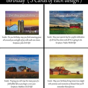 Generic King James Version (KJV) 36 ct Birthday Christian/Religious Greeting Card Set with Envelopes