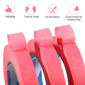 KIWIHUB Pink Painter's Tape,1" x 60 Yards - 14 Day Easy Removal Decorative Masking Tape for Painting,Labeling,DIY Crafting,Decoration and School Projects