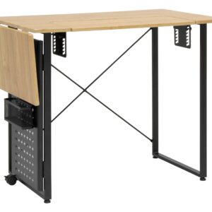 Pivot Sewing Table with Swingout Storage Panel