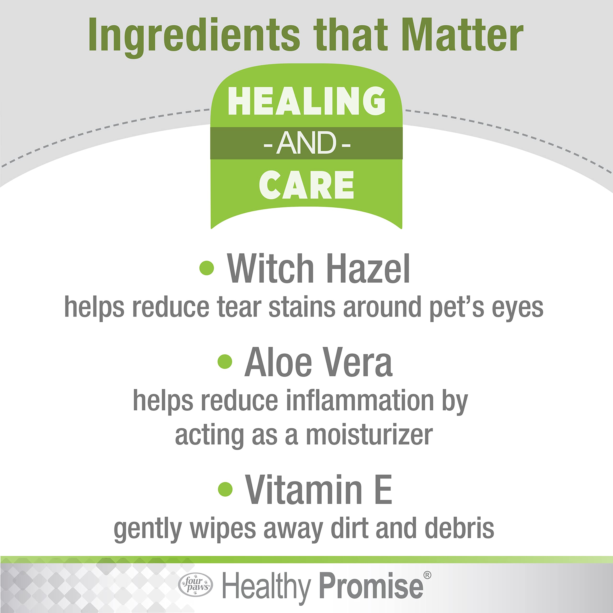 Four Paws Healthy Promise Pet Eye Wipes 35 Count