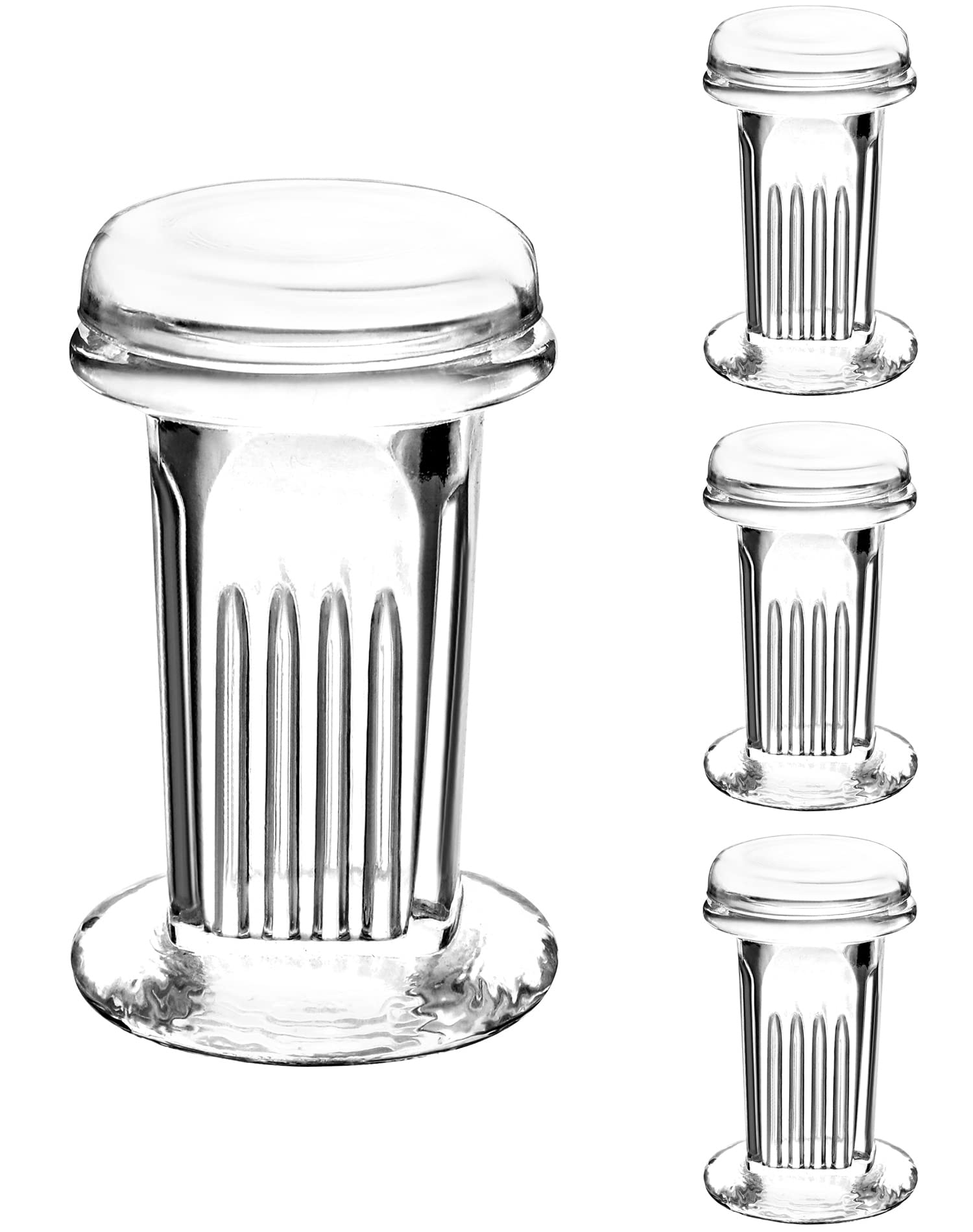 QWORK Coplin Staining Jar, 4 Pack 5 Slide Capacity 60 ml Glass Staining Tank