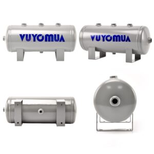 VUYOMUA Carbon Steel High Pressure Mini Small Portable Air Tank Air Reservoir Storage Tank (8LB)