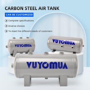 VUYOMUA Carbon Steel High Pressure Mini Small Portable Air Tank Air Reservoir Storage Tank (8LB)