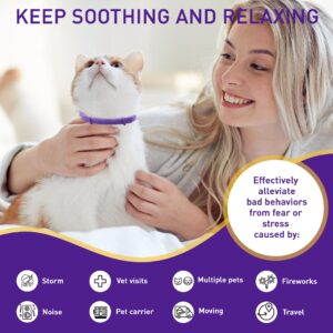 PetAtlas 4 Pack Calming Collar for Cats – Pheromone Cat Calming Collar Cat Anxiety Relief and Stress – Adjustable Water Resistant Breakaway Calming Collars Natural Ingredients Pheromones Rapid Effect