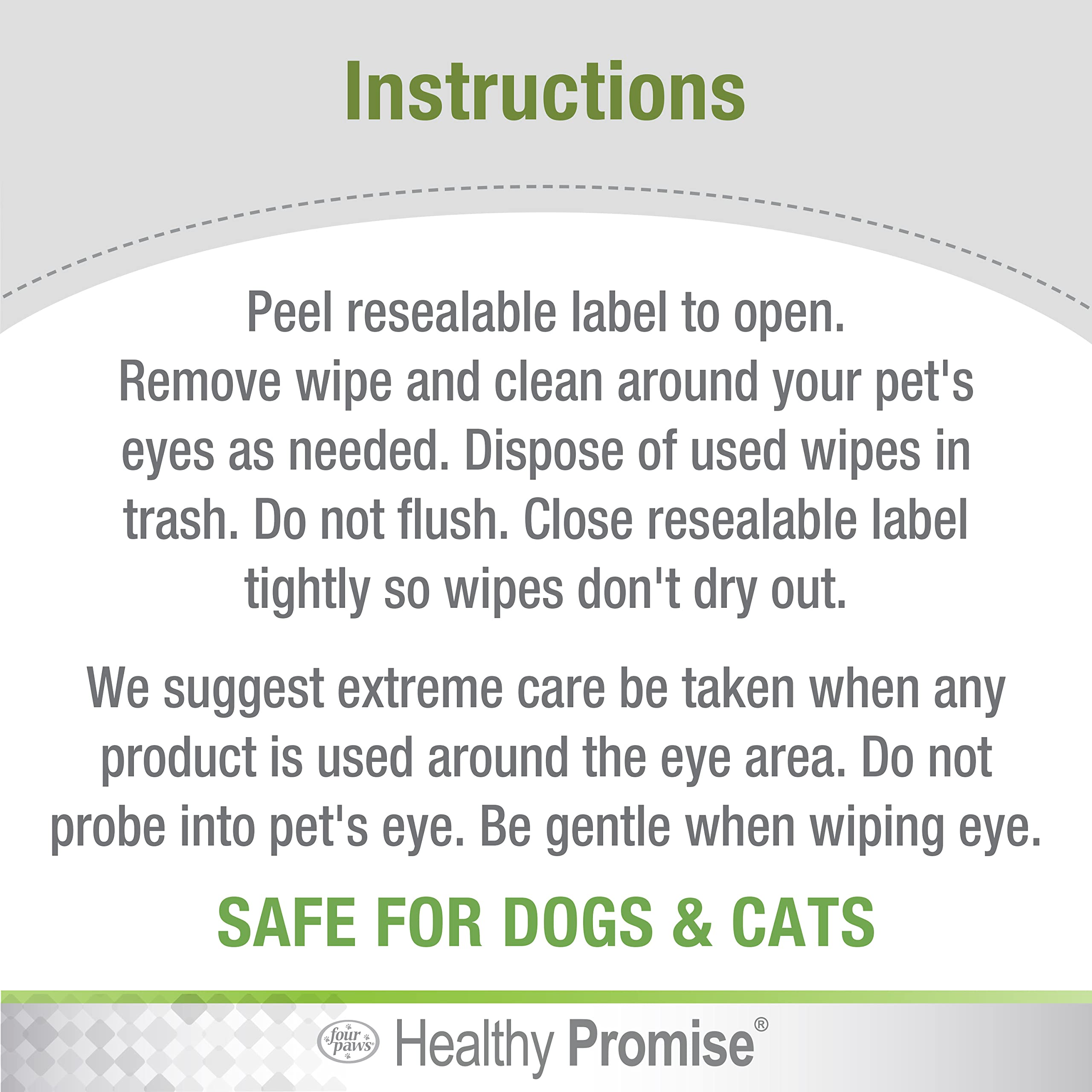 Four Paws Healthy Promise Pet Eye Wipes 35 Count