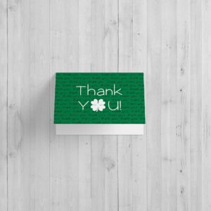 Red Door Inspirations Green Thank You Cards Perfect for St. Patrick's Day Thank You Cards or 4H Thank You Cards. Pack of 10 cards and 10 envelopes (Thank You Cards Green)