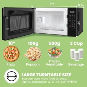 COMFEE CMO-C20M1WB Countertop Microwave Oven, 0.7 cu.ft Small Microwave with 11 power levels,Turntable Reset Function, Speedy Cooking, Weight/Time Defrost, Memory function, Children Lock, 700W