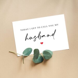 Emily gift Today I Get To Call You My Husband - Husband Vow Card - Husband Wedding Day Card - To My Husband Card