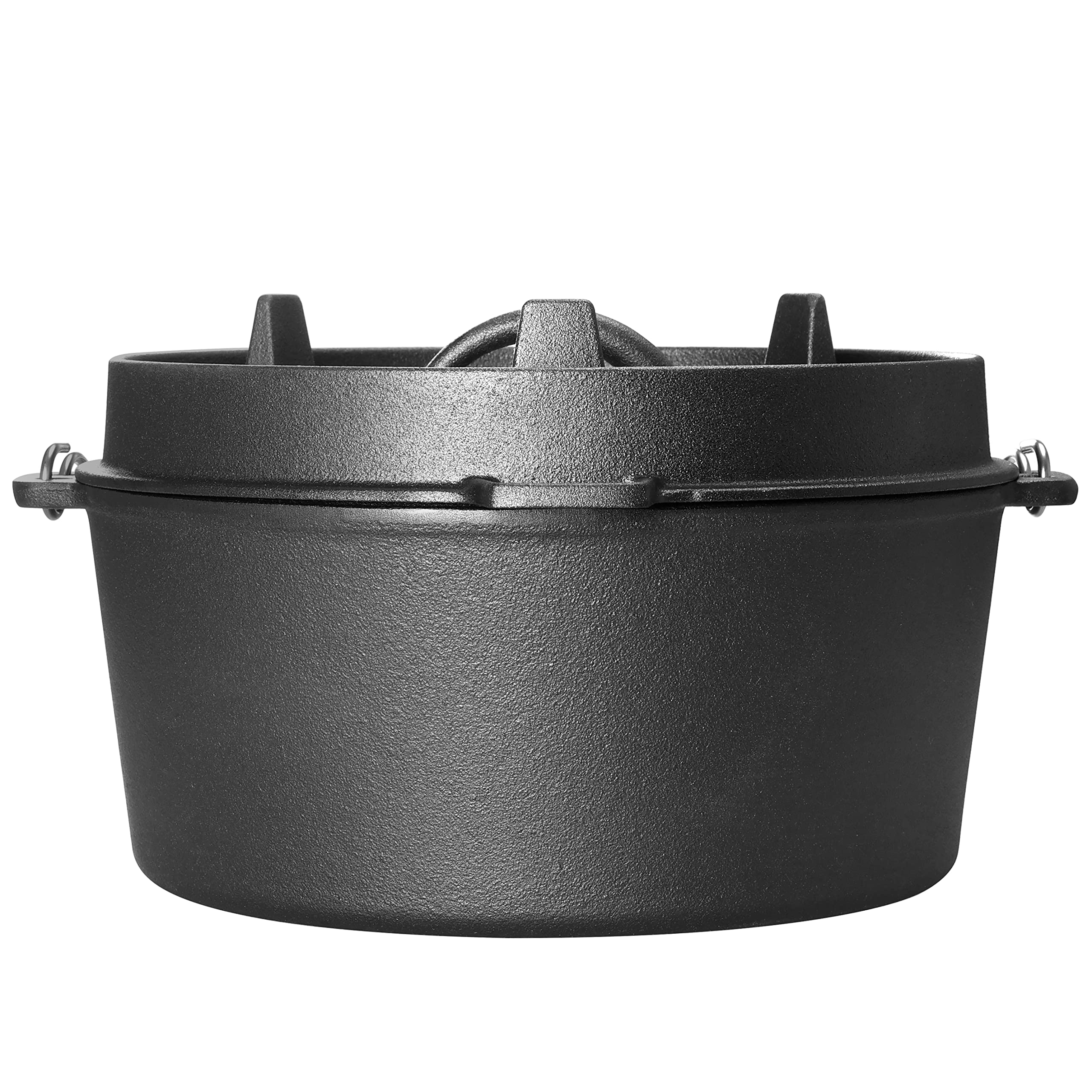 EDGING CASTING Pre-Seasoned Cast Iron Camping Dutch Ovens, Outdoor Camping Dutch Oven Pot with Lid Tripod, 6 Quart