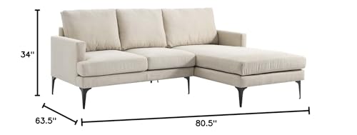 Modway Evermore Upholstered Fabric, Sofa, Beige